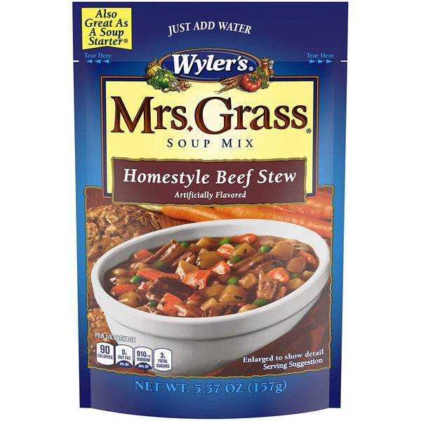 Wyler's Mrs Grass Home-style Beef Stew Hearty Mix Pouch, 5.57 OZ - Trustables