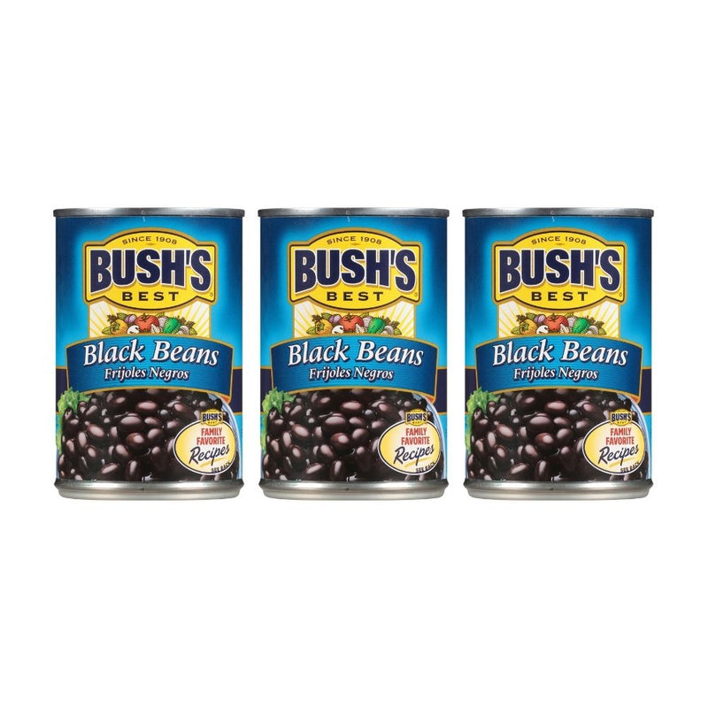 BUSH'S BEST Black Beans 3-Count
