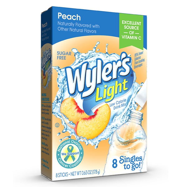 Wyler's Light Peach Singles To Go Drink Mix 8 CT - Trustables