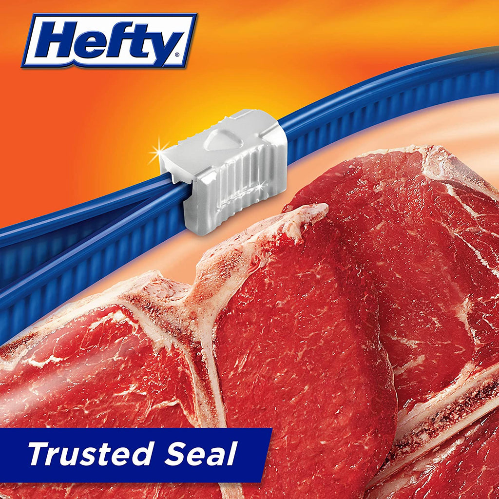 Hefty Slider Freezer Storage Bags, Gallon Size, 75 Count