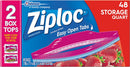 Ziploc Double Zipper Storage Bag, Quart, 48 CT - Trustables
