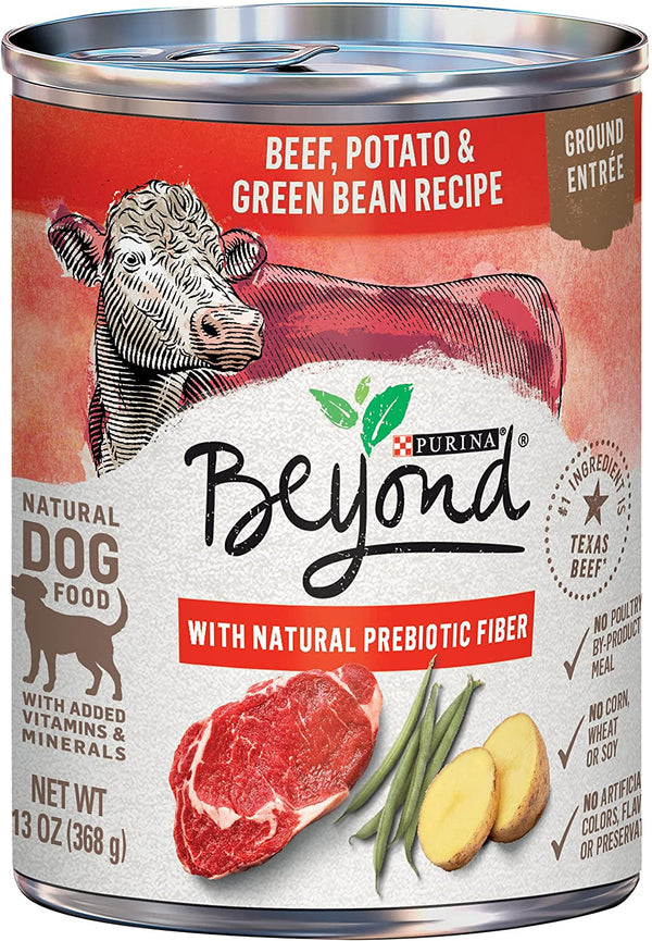 Purina Beyond Grain Free Beef, Potato & Green Bean Recipe Ground Entree Adult Wet Dog Food, 13 OZ - Trustables