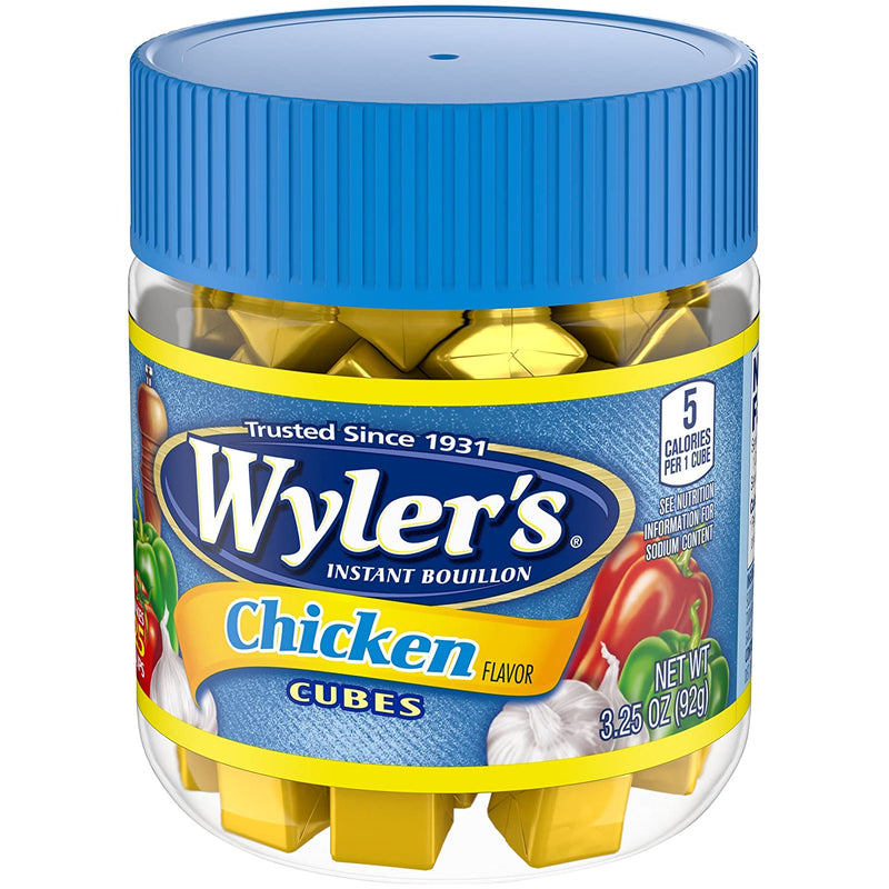 Wyler's Chicken Instant Bouillon Cubes Jar, 3.25 OZ - Trustables