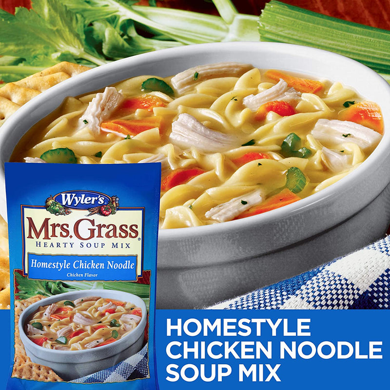 Wyler's Mrs Grass Home-style Chicken Noodle Hearty Soup Mix Pouch, 5.93 OZ - Trustables