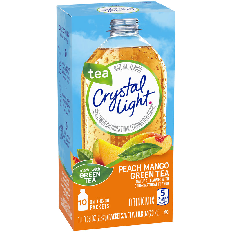 Crystal Light On The Go Peach Mango Green Tea, 10 CT - Trustables