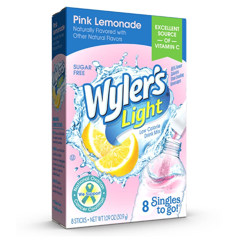 Wyler's Light Pink Lemonade Singles To Go Drink Mix, 8 CT - Trustables
