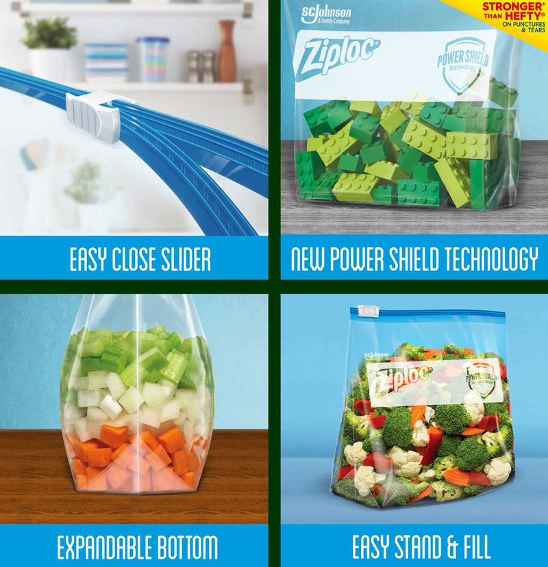Ziploc Freezer Bags, 2 Gallon - 10 count