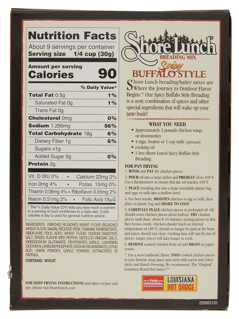 Shore Lunch Spicy Buffalo Style Wing Breading, 9 oz - Trustables
