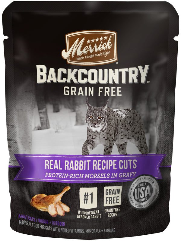 Merrick Backcountry Grain Free Real Meat Wet Cat Food Rabbit, 3 OZ - Trustables