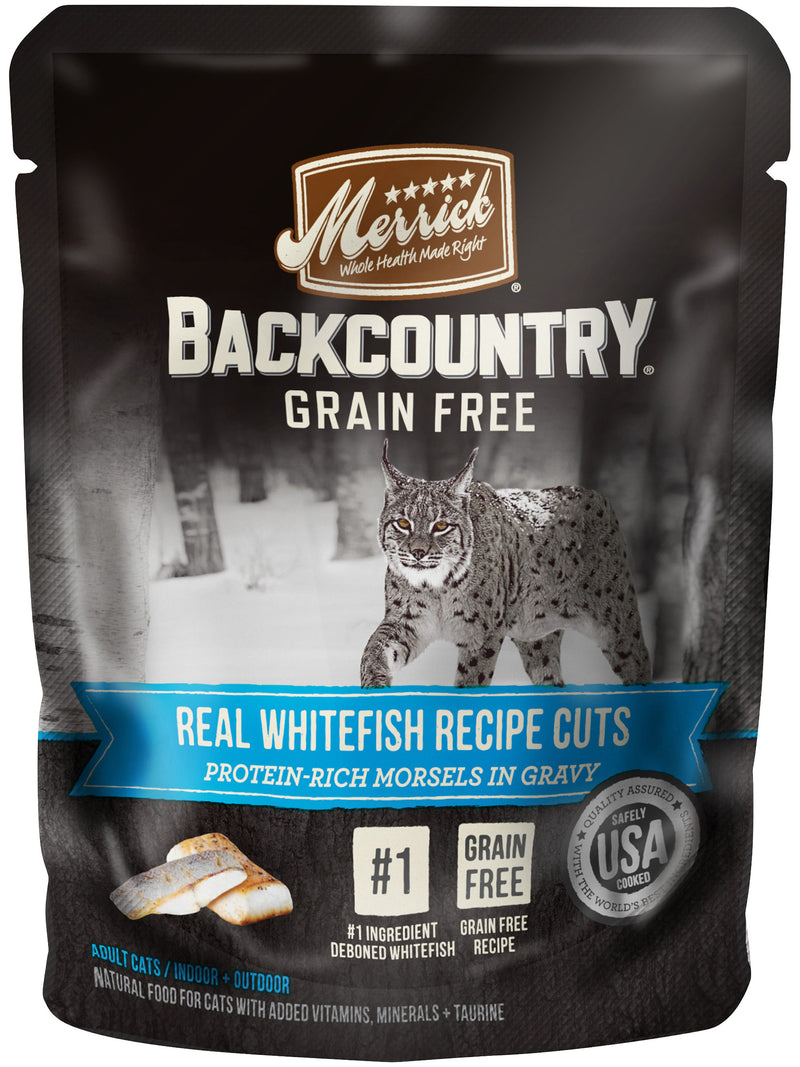 Merrick Backcountry Grain Free Real Meat Wet Cat Food Whitefish, 3 OZ - Trustables