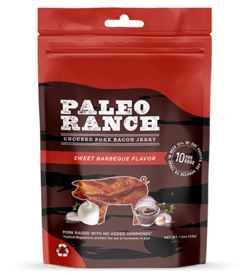Sweet BBQ, PALEO RANCH Pork Bacon Jerky - Trustables