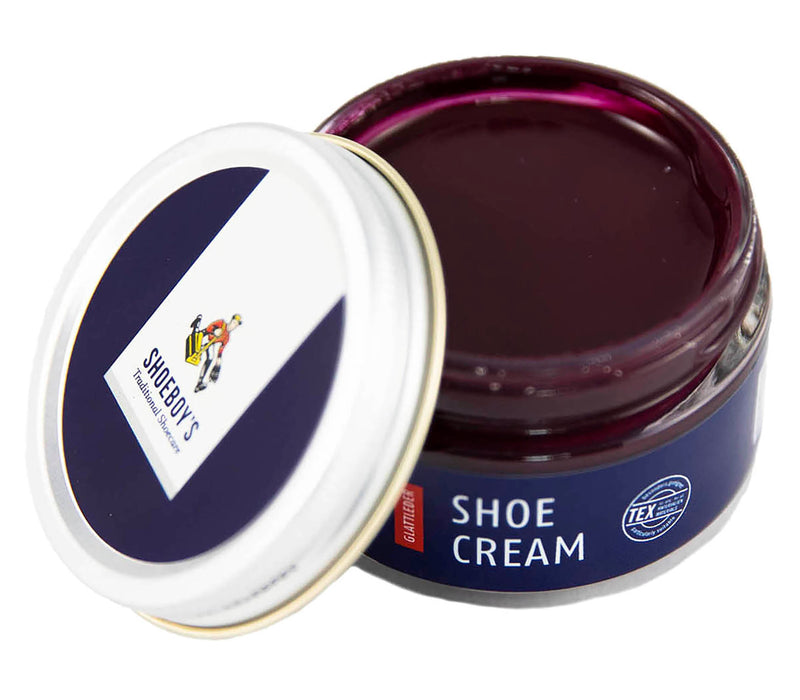 Shoeboy's Shoe Cream Polish, Bordeaux - Nourishes, Protects & Freshens Color for High Quality Smooth Leathers - 50 ML Glass Jar - Trustables