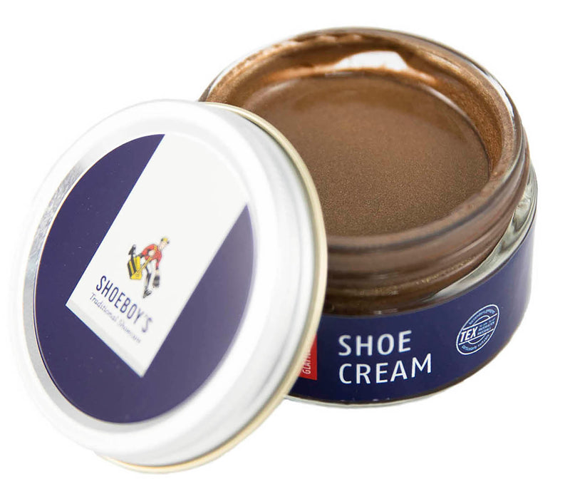 Shoeboy's Shoe Cream Polish, Bronze - Nourishes, Protects & Freshens Color for High Quality Smooth Leathers - 50 ML Glass Jar - Trustables