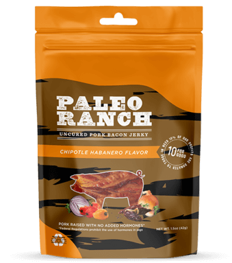 Chipotle Habanero, Paleo Ranch Pork Bacon Jerky - Trustables