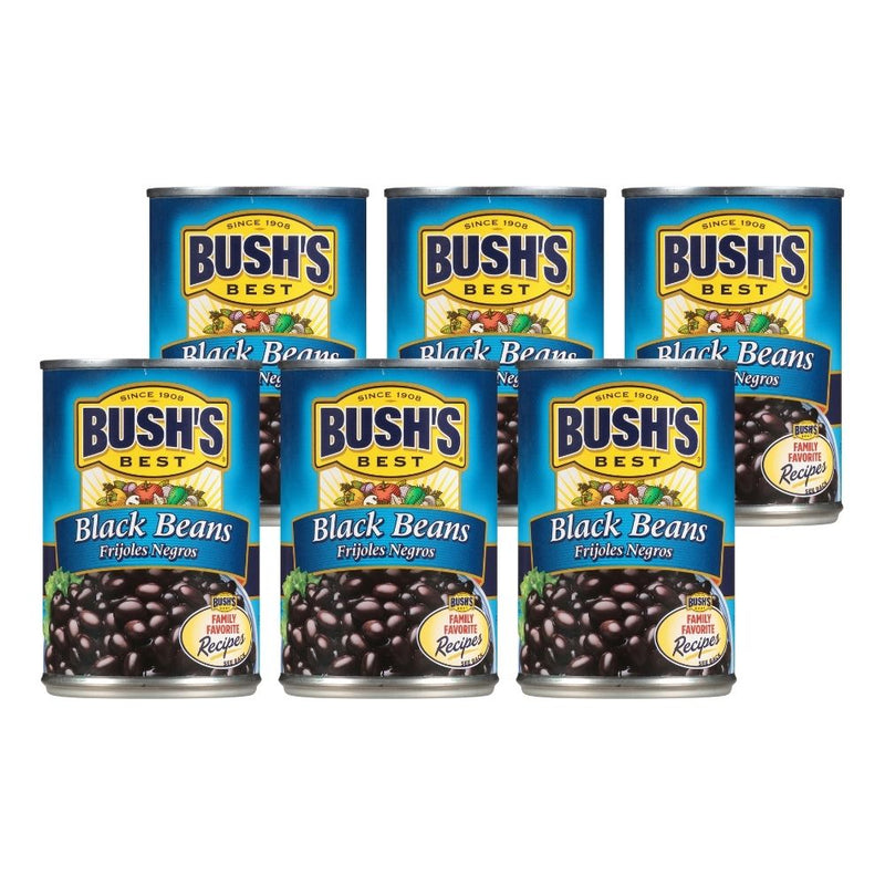 BUSH'S BEST Black Beans 6-Count