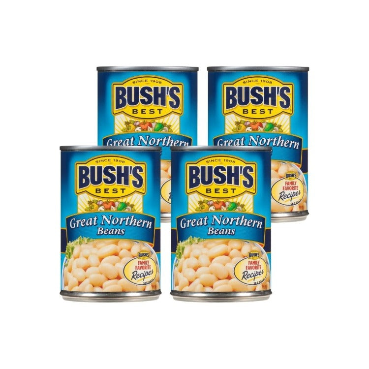 BUSH'S BEST Canned Great Northern Beans 4-count