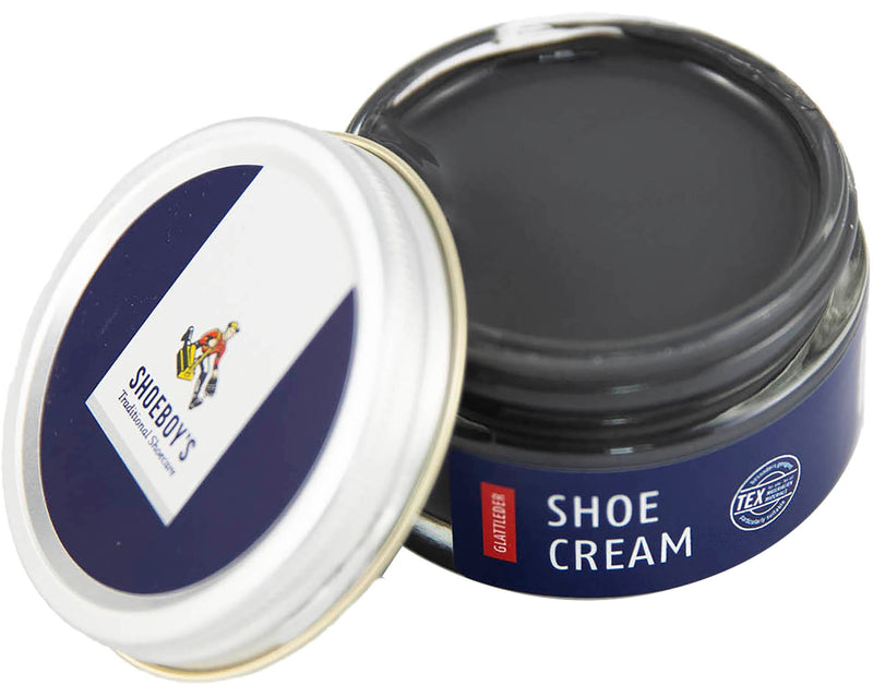 Shoeboy's Shoe Cream Polish, Dark Grey - Nourishes, Protects & Freshens Color for High Quality Smooth Leathers - 50 ML Glass Jar - Trustables