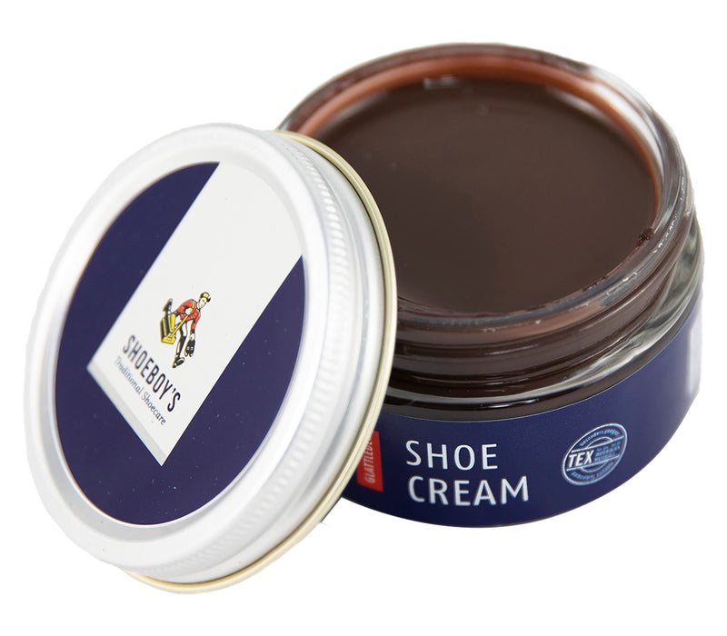 Shoeboy's Shoe Cream Polish, Greige - Nourishes, Protects & Freshens Color for High Quality Smooth Leathers - 50 ML Glass Jar - Trustables