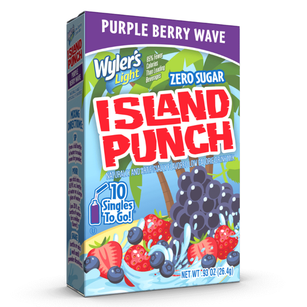 Wyler's Light Island Punch, Purple Berry Wave, 10 CT