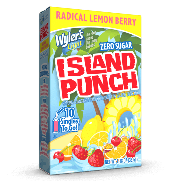 Wyler's Light Island Punch, Radical Lemon Berry, 10 CT