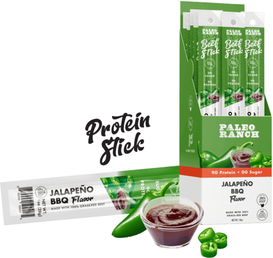 Jalapeno BBQ, PALEO RANCH Beef Protein Sticks - Trustables