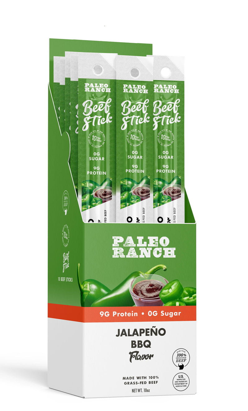 Jalapeno BBQ, PALEO RANCH Beef Protein Sticks - Trustables