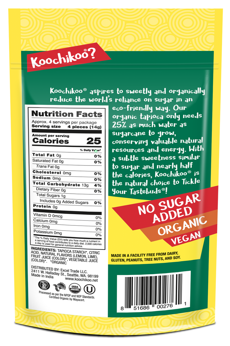 Koochikoo Sugar Free Organic Drops Pouch, Lemon Lime, 2 oz 16 CT - Trustables