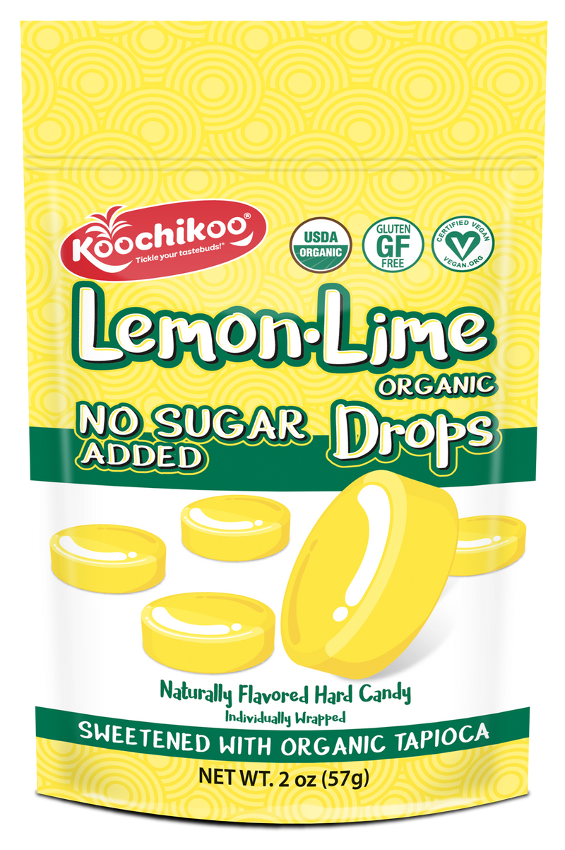 Koochikoo Sugar Free Organic Drops Pouch, Lemon Lime, 2 oz 16 CT - Trustables