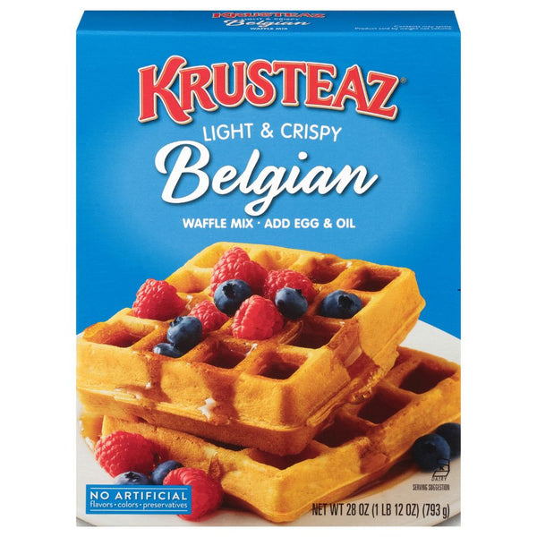 Krusteaz Belgian Waffle Mix 28 OZ, Krusteaz Belgian Waffle Mix, Belgian Waffle Mix