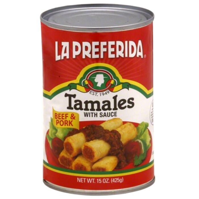 Canned tamales, La Preferida Beef Tamales, La Preferida Beef and Pork Tamales,  La Preferida Beef and Pork Tamales 15oz