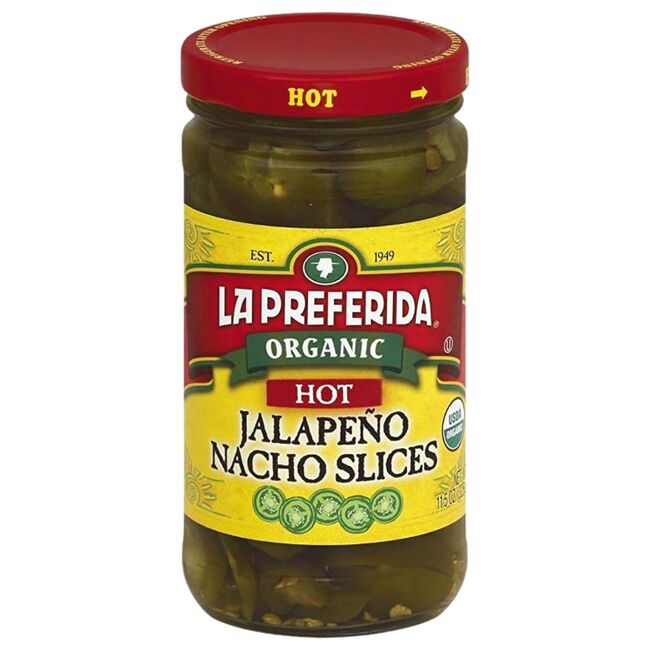 La Preferida Organic Hot Jalapeno Slices, Organic jalapeno slices, La Preferida Jalapeno slices