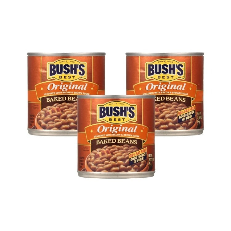 BUSH'S BEST Baked Beans, BUSH'S BEST Canned Original Baked Beans 3 count
