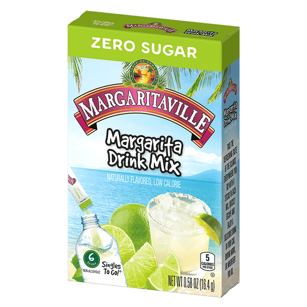 Margaritaville Margarita Singles To Go Drink Mix, 0.58 oz, 6 Sticks