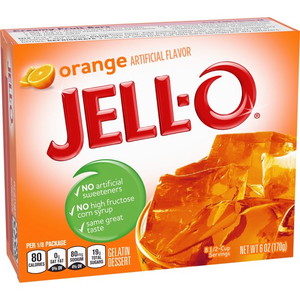Jell-O Instant Gelatin Mix, Orange, 3 OZ - Trustables