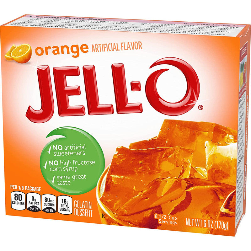 Jell-O Gelatin Dessert Orange , 6 OZ - Trustables