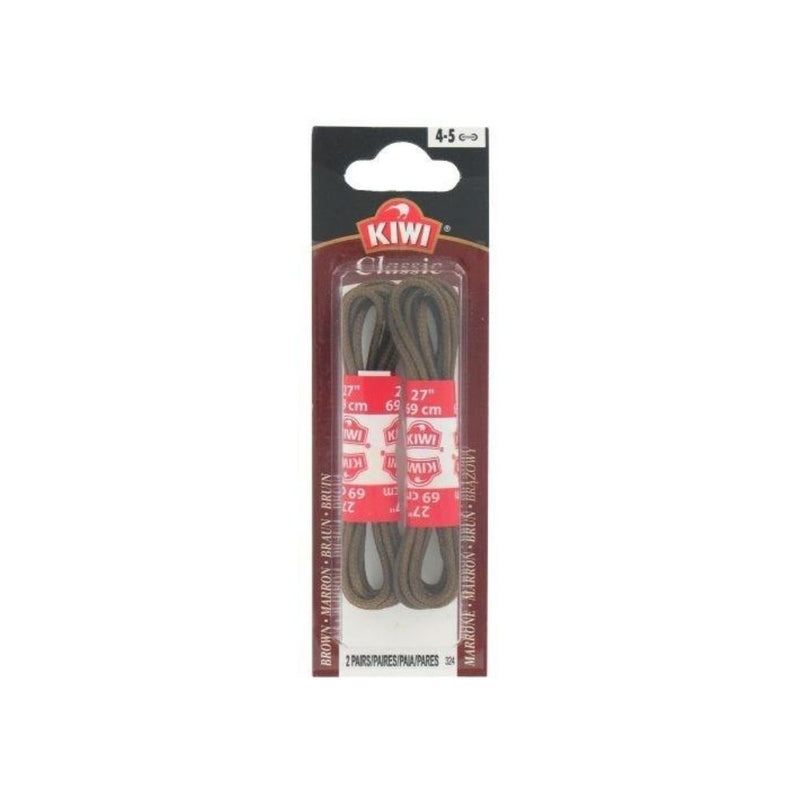 KIWI Waxed Round Laces Brown 27'', 2 PAIR KIWI Waxed Round Laces Brown 27'', 2 PAIR