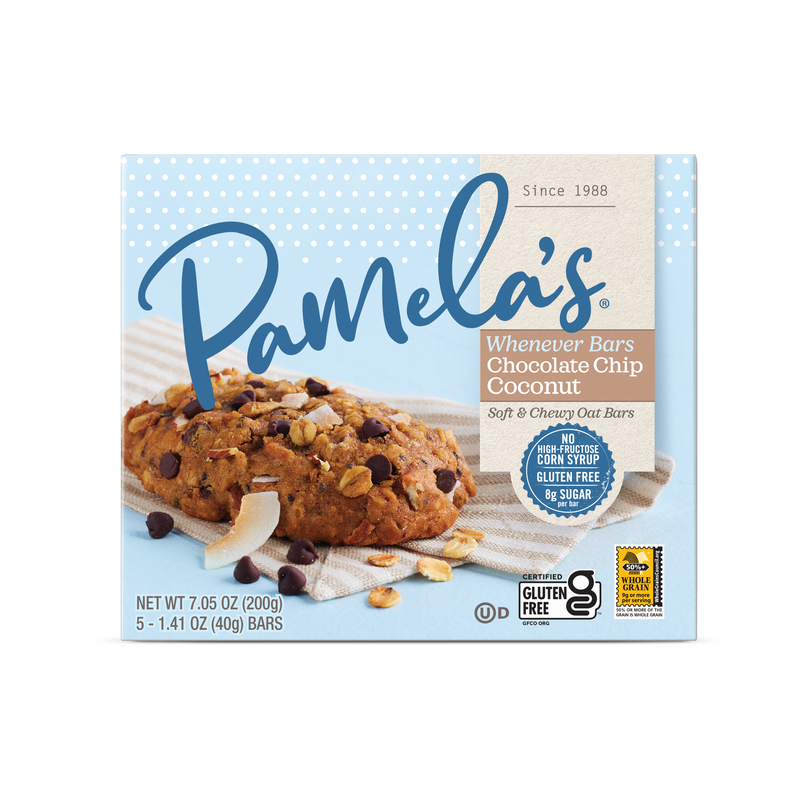Pamela's Gluten Free Whenever Bars, Chocolate Chip Coconut, 7.05 OZ