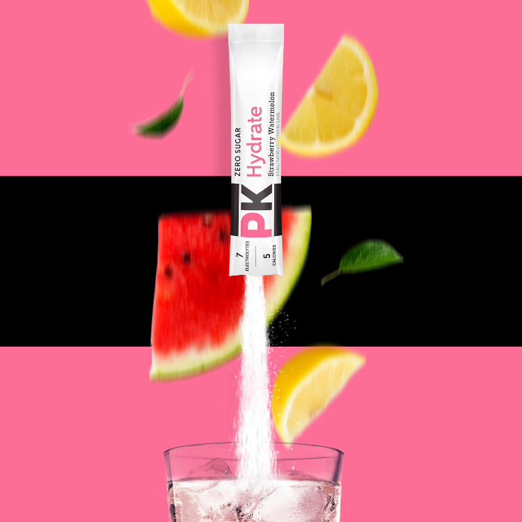 Pure Kick Hydration Singles To Go Drink Mix, Strawberry Watermelon , 6 CT