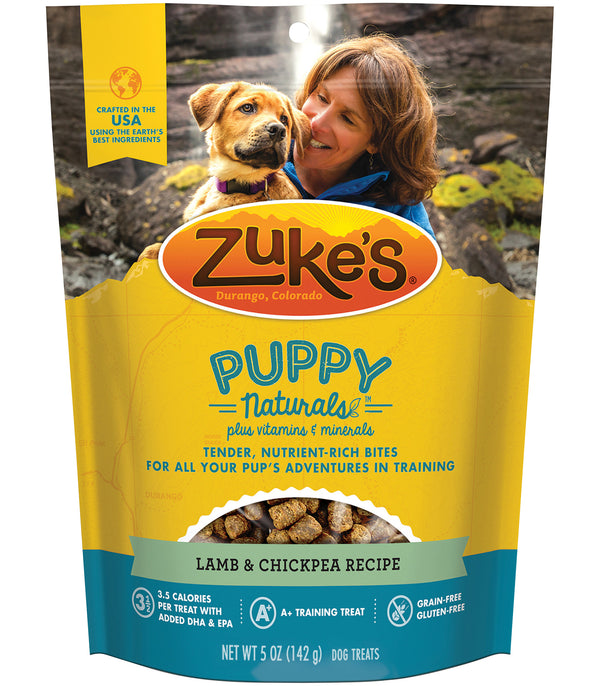 Zuke's Puppy Naturals Puppy Treats Lamb and Chickpea Recipe, 5 OZ - Trustables