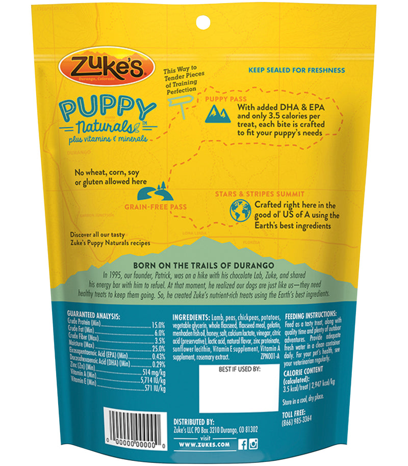 Zuke's Puppy Naturals Puppy Treats Lamb and Chickpea Recipe, 5 OZ - Trustables