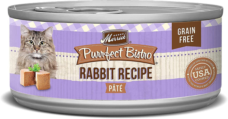 Merrick Purrfect Bistro Grain Free Pate Wet Cat Food Rabbit, 5.5 OZ - Trustables
