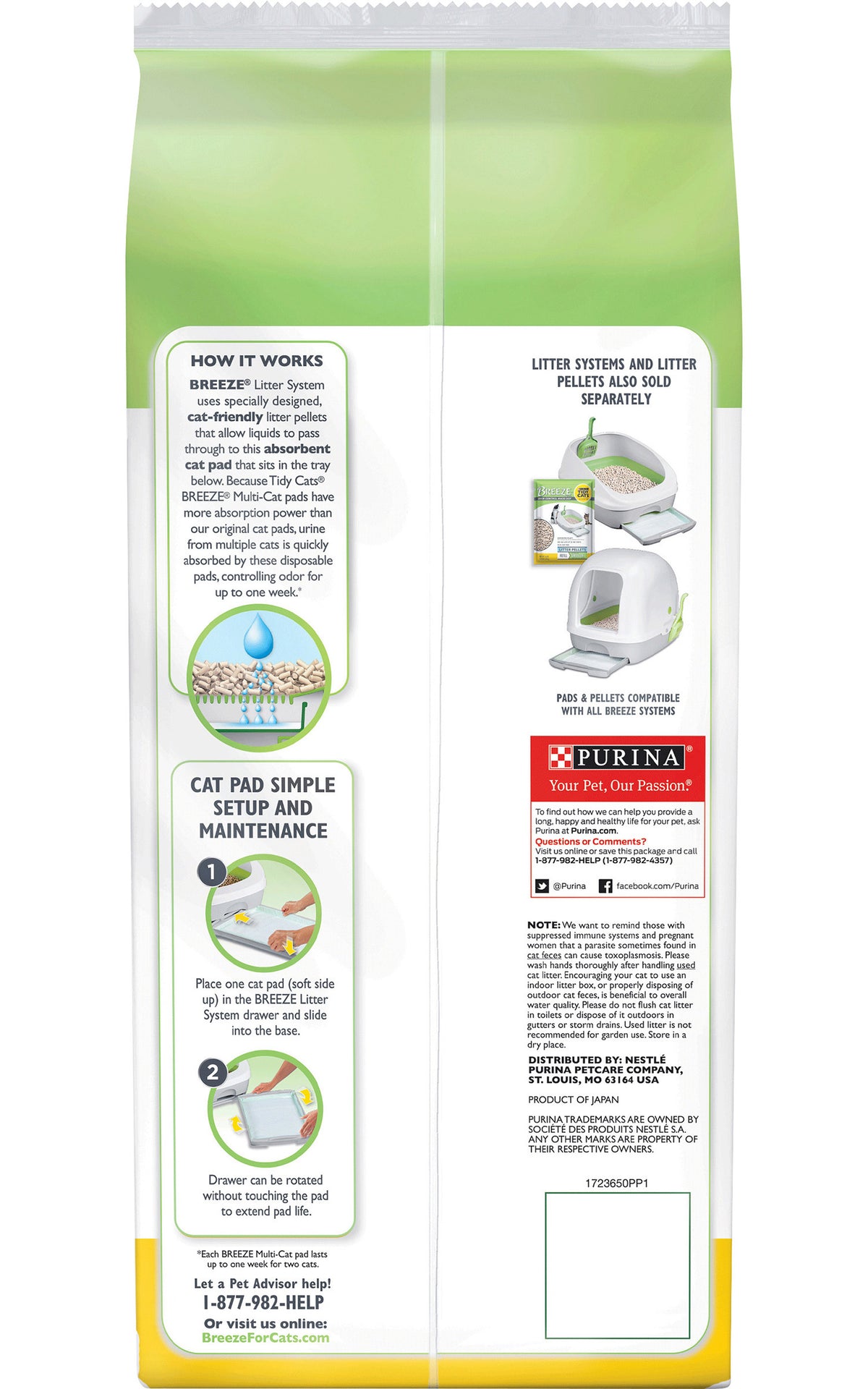 Tidy Cats Breeze Litter Pads Refill Pack, Multi-Cat Strength, CT