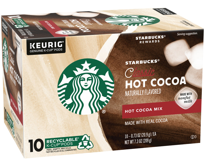Starbucks Classic K-Cup Pods, Hot Cocoa, 10 CT - Trustables