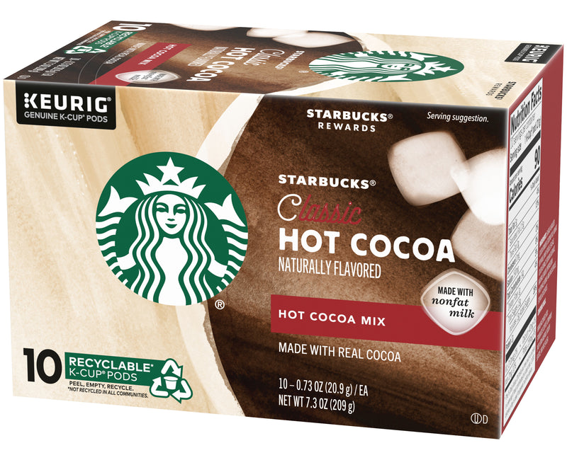 Starbucks Classic K-Cup Pods, Hot Cocoa, 10 CT - Trustables