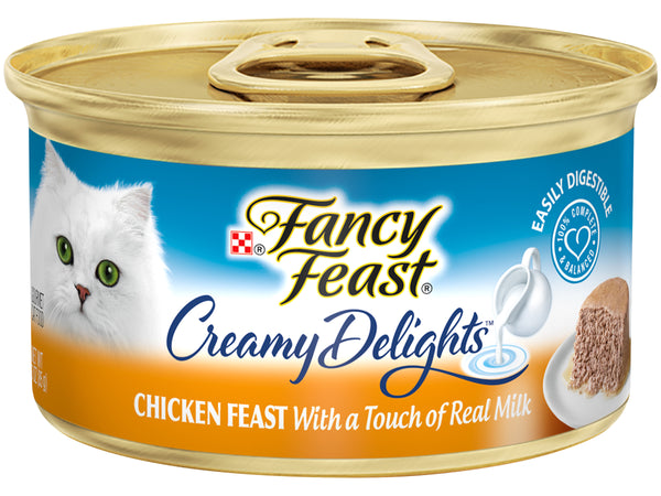 Purina Fancy Feast Creamy Delights Chicken Feast With a Touch of Real Milk Wet Cat Food, 3 OZ - Trustables