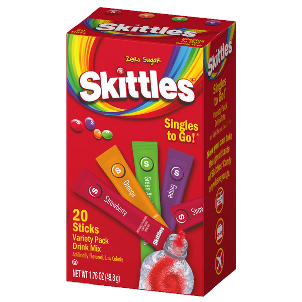 Skittles Original Singles To Go 20 Sticks Variety Pack, 1 CT