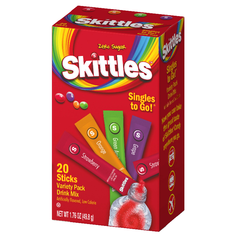 Skittles Original Singles To Go 20 Sticks Variety Pack, 1 CT
