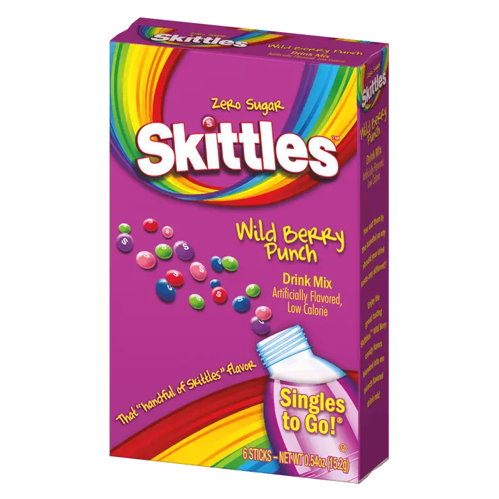 Skittles Singles To Go - 6 Sticks, 1 CT