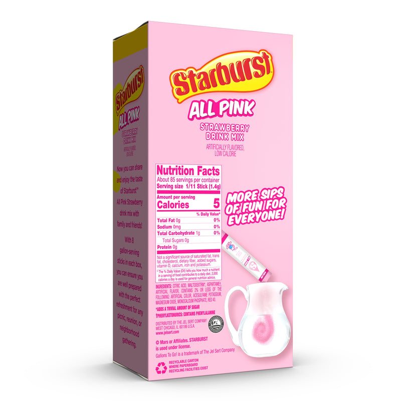 Starburst Strawberry Drink Mix, 1.55 OZ, 8 CT