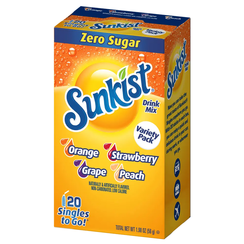 Sunkist Soda Singles To Go 20 Singles Variety Pack, 1 CT